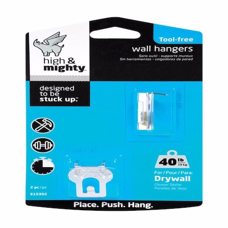 High & Mighty HILLMAN High & Mighty Picture Hanger 40 lb 2 pk 515302